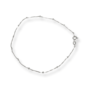 Silver Ball Anklet